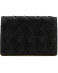 Bottega Veneta - Black Leather Business Card Holder - Lyst