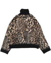 Ganni - High Collar Sweater Alpaca Wool Jumpers - Lyst