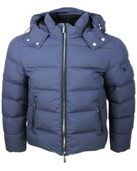 Moorer - Goose Down Padded Bomber Jacket With Removable Hood - Lyst