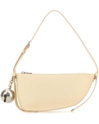 Burberry - Cream Leather Shield Mini Shoulder Bag - Lyst