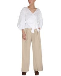 Aspesi - Poplin Pants Cotton Trousers - Lyst