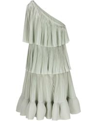 Lanvin - Asymetric 3 Layer Dress With Ruffles - Lyst