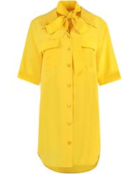 Equipment - Belted Shirtdress Silk Dress - Lyst