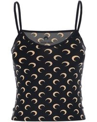 Marine Serre - Sleeveless Top With Round Neck And Moon All-Over Print - Lyst