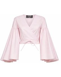 Jacquemus - Light The Paysan Ruffled Wrap Top - Lyst