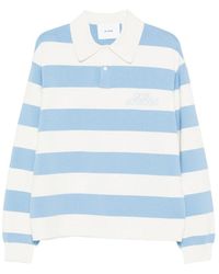 Axel Arigato - Striped Polo Sweater With Logo Detail Cotton: 50. Shirts - Lyst