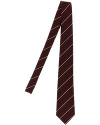 Saint Laurent - Striped Tie - Lyst