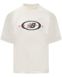 New Balance - T-Shirt With Logo - Lyst