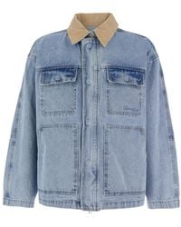 DUNST - Jacket With Contrast Collar And Patch Pockets On The Chest - Lyst