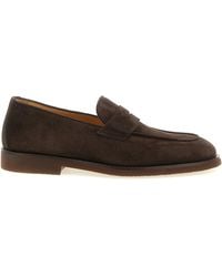 Brunello Cucinelli - Calfskin Slip-On Loafers - Lyst