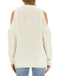 Ganni - Logo Jersey Slim Fit Alpaca Jumpers - Lyst