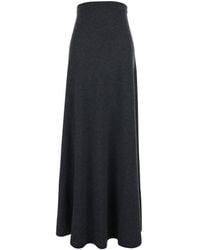 Balenciaga - Flared Skirt With Pleated Details And Elastic Ribbed Waist - Lyst