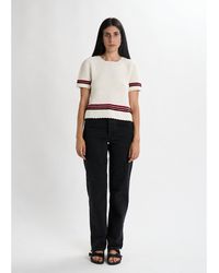 B.B. Wallace - Top Turrel Rayures Contrastantes Laine Blanc Multicolore - Lyst