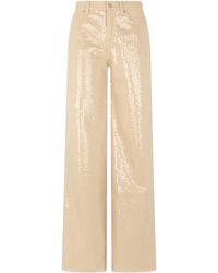 7 For All Mankind - Wide-Leg Trousers Cotton - Lyst