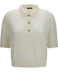 Balmain - Polo Top Wool - Lyst