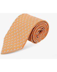 Ferragamo - Sik Tie With Owl Print - Lyst
