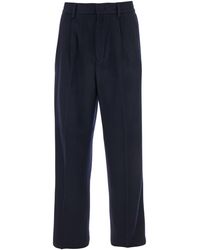 Emporio Armani - Trousers With Belt Loops And Back Logo Plaque - Lyst