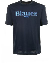 Blauer - Crew Neck T-Shirt - Lyst
