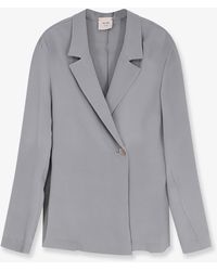 Alysi - Loose Silk Blazer - Lyst