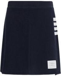 Thom Browne - 4-Bar Piqué Mini Skirt Cotton - Lyst