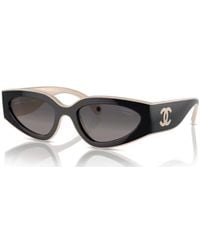 CHANEL - Chanel Eyewear Ch6056 Logo Cat-Eye Sunglasses - Lyst