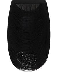 The Attico - Fringed Mini Skirt - Lyst