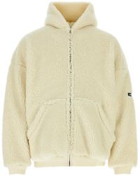 Balenciaga - Ivory Teddy Oversize Sweatshirt - Lyst