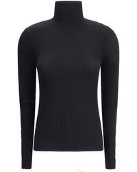 Wolford - Long-Sleeve Wool Sweater Fleece Ovis Aries Top - Lyst