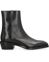 Ferragamo - Leather Ankle Boots - Lyst