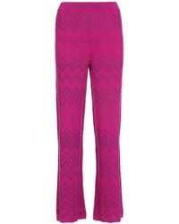 Missoni - Chevron Knitted Palazzo Trousers - Lyst