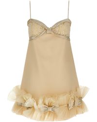 Valentino Garavani - Pleated Ruffles Dress - Lyst