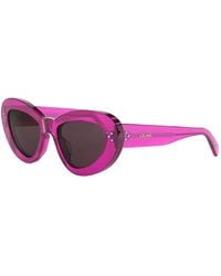 Celine - Sunglasses Cat Eye Full Rim, Shiny Frame And Lens Cl40320U72Y - Lyst