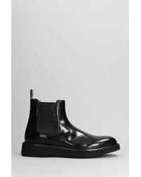 Green George - Low Heels Ankle Boots In Black Leather - Lyst