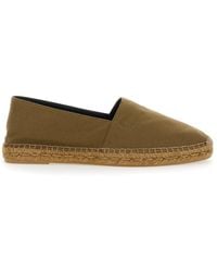 Saint Laurent - Espadrilles With Tonal Cassandre Embroidery On The Side And Almond Toe - Lyst