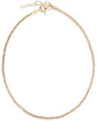 Saint Laurent - Metal Chain Necklace Brass Necklaces - Lyst