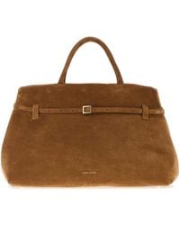 MANU Atelier - Caramel Suede Le Cambon 40 Handbag - Lyst