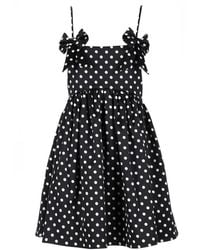 Ganni - Polka Dot Mini Dress Recycled Polyester - Lyst