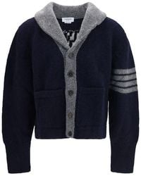 Thom Browne - Blue Wool Oves Aries Cardigan - Lyst