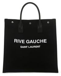 Saint Laurent - Canvas Rive Gauche Shopping Bag - Lyst