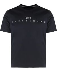 Paul & Shark - Cotton Jersey T-Shirt With Logo T-Shirts - Lyst