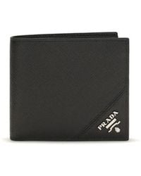 Prada - Calf Leather Bos Taurus Wallet - Lyst