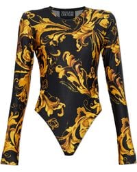 Versace Jeans Couture - Bodysuit With Barocco Print - Lyst