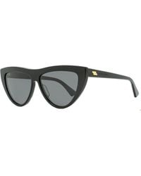 Bottega Veneta - Cat Eye Sunglasses Bv1018S 001 57Mm 1018 - Lyst