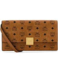 MCM - Aren Wallet With Shoulder Strap - Lyst