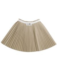 MM6 by Maison Margiela - Girls Pleated Skirt Viscose - Lyst