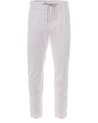 Eleventy - Ribbed Velvet Joggers With Adjustable Waistband - Lyst