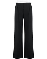 Alexander Wang - Straight-Cut Pants With Contrasting Logo Band - Lyst