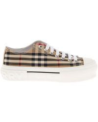 Burberry - Sneakers Vintage Check Cotton Trainers - Lyst