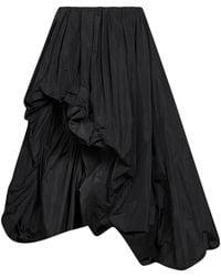 Jil Sander - Lightweight Taffeta Asymmetric Draped Skirt - Lyst
