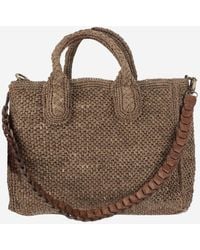 IBELIV - Raffia Bag With Leather Details - Lyst
